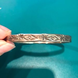 Hammered Sterling Bangle 925